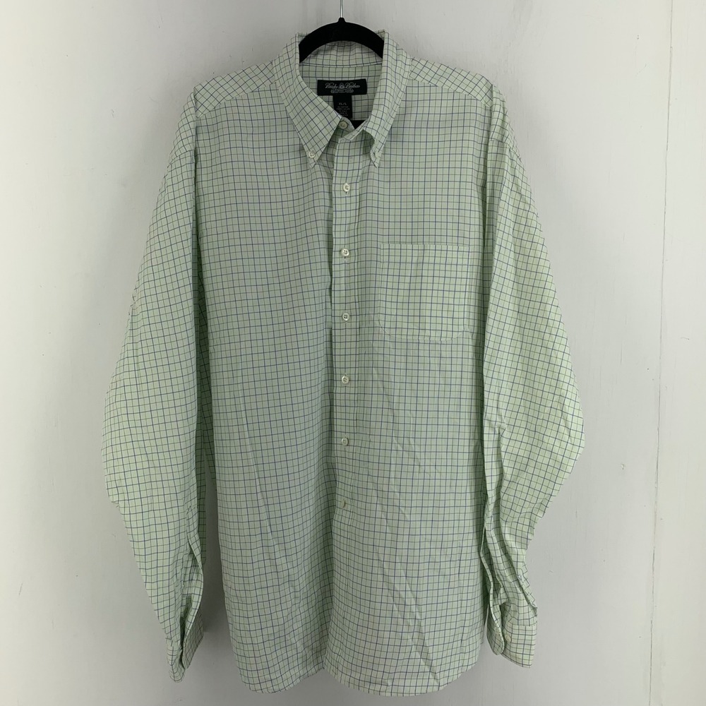 Brooks Brothers Mens XL Shirt Tattersall Check Cotton Shirt Preppy Ivy League